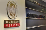 Wall with attached Bureau Veritas logo